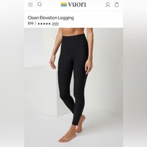 Vuori Women's Clean Elevation Leggings